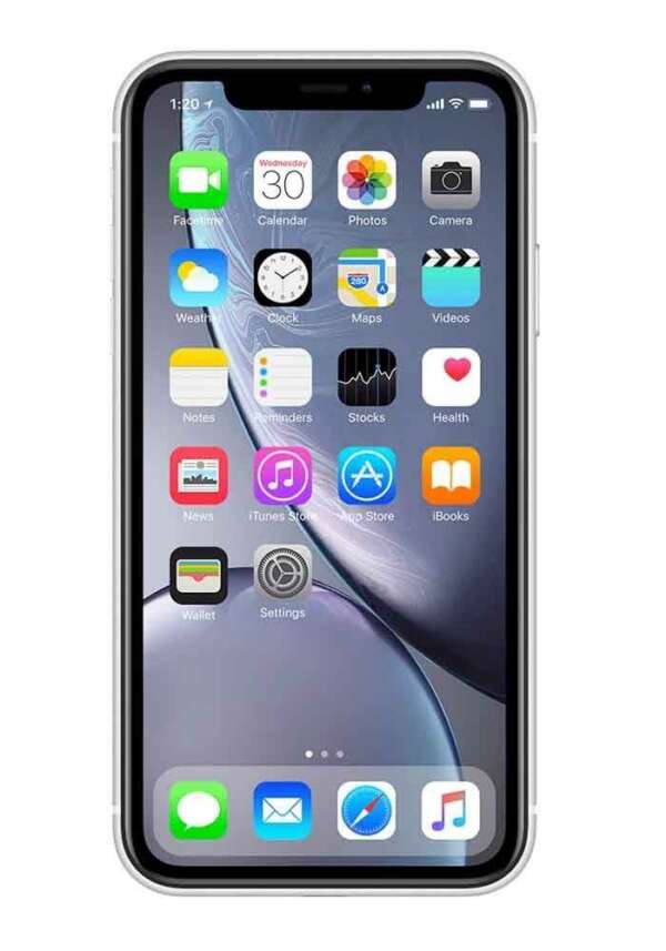 Apple iPhone XR, 64GB, white Unlocked Nanotech Mobile